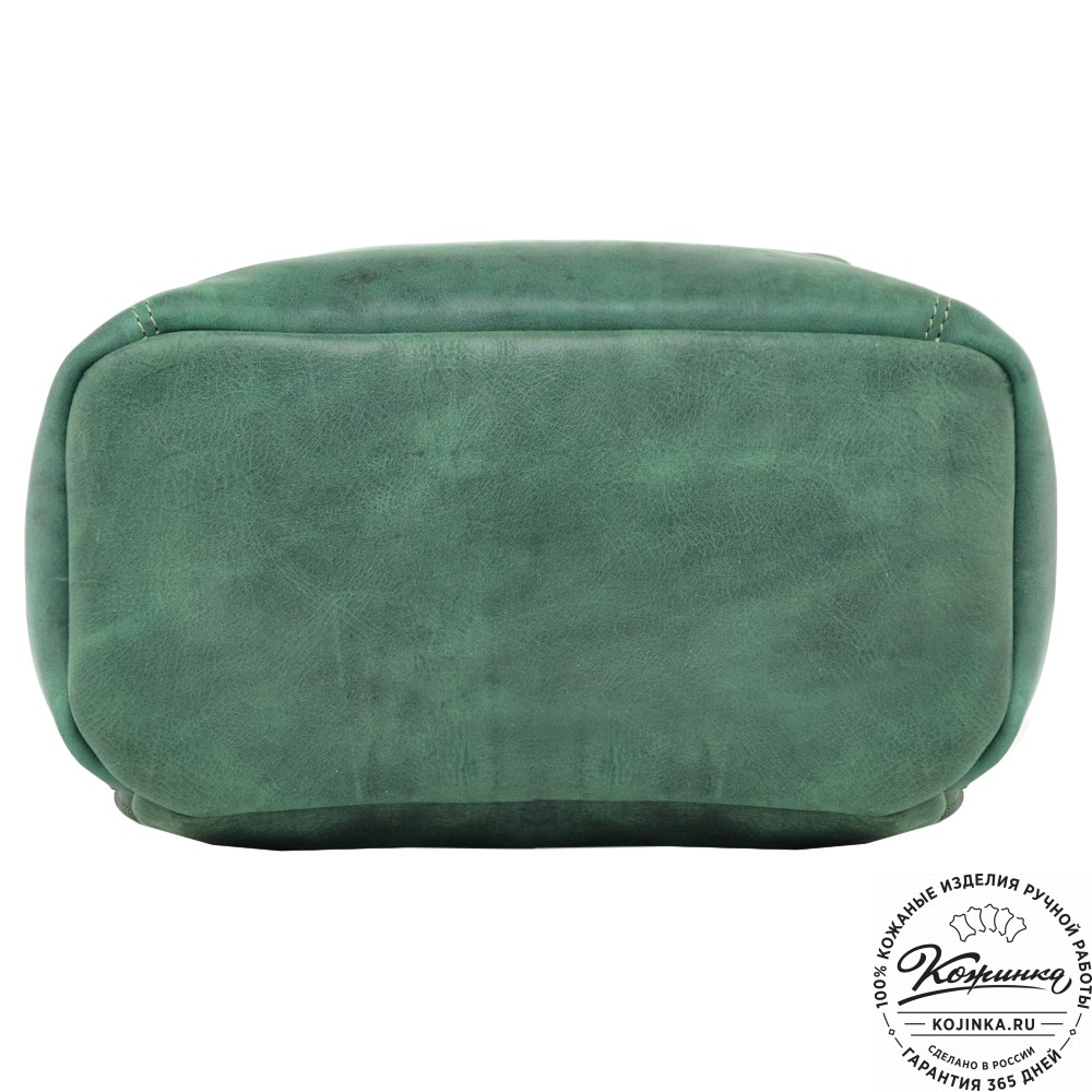  Кожаный рюкзак "Аргентум" (изумруд)